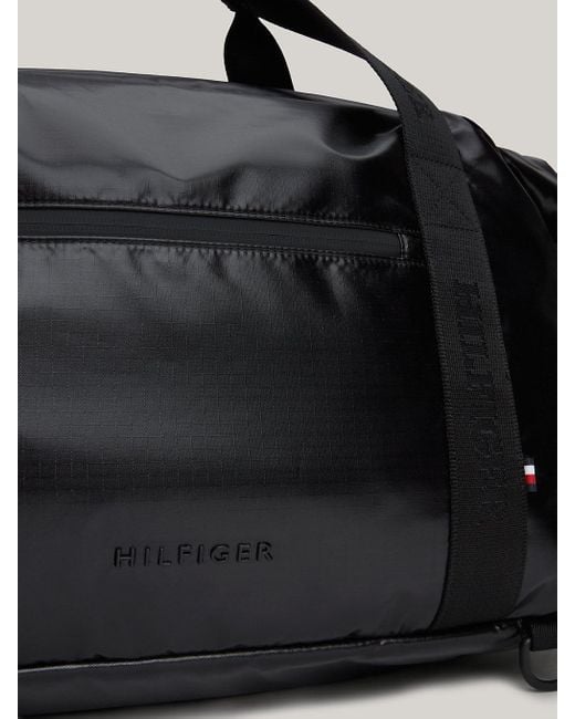 Tommy Hilfiger Black Multistrap Duffel Bag for men