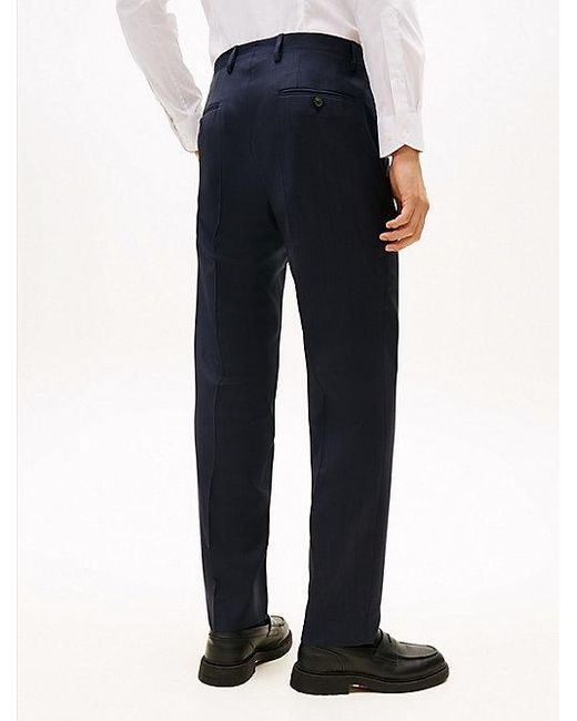 Tommy Hilfiger Regular Fit Pak Van Wol Met Krijtstreep in het Blue voor heren