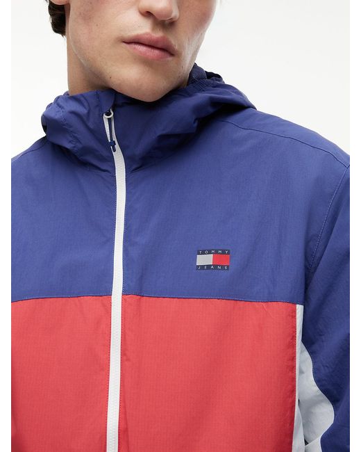 Tommy Hilfiger Blue Packable Ripstop Relaxed Hooded Jacket for men