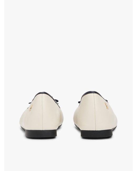 Ballerines En Cuir À Bout Contrasté Tommy Hilfiger en coloris White