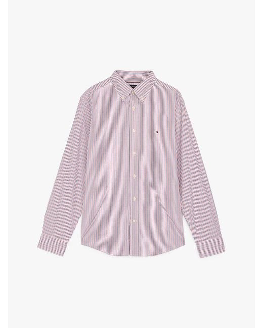 Tommy Hilfiger Purple Long Sleeve Poplin Regular Fit for men