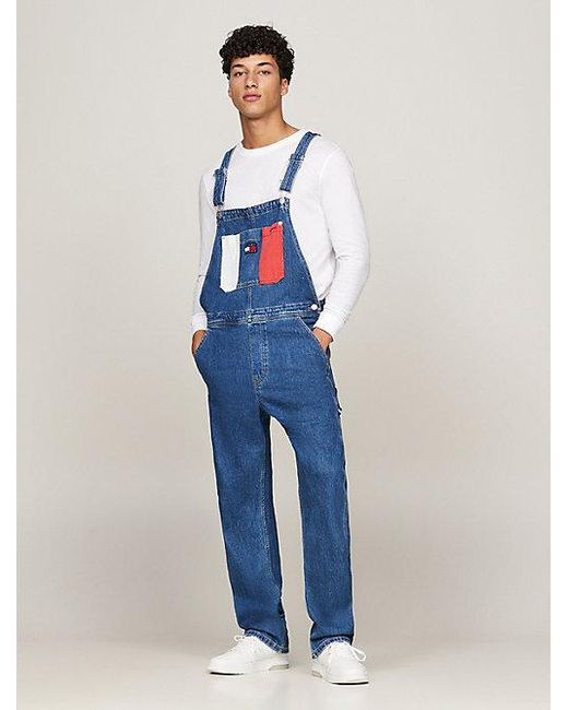 Tommy Hilfiger Ryan Archive Straight Fit Latzhose in Blue für Herren
