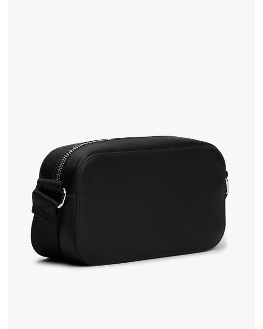 Tommy Hilfiger Black Essential Metal Logo Crossbody Camera Bag
