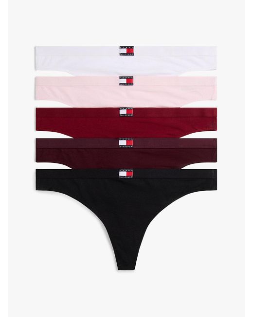 Lot De 5 Strings À Ceinture À Logo Tommy Hilfiger en coloris Red
