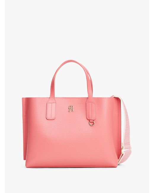 Tommy Hilfiger Blue Th Monogram Plaque Tote Bag