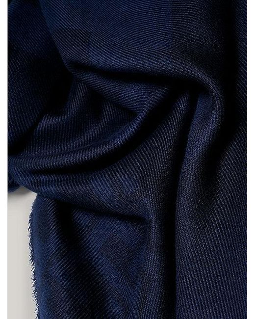 Tommy Hilfiger Essential Chic Grote Sjaal Met Th-monogram in het Blue