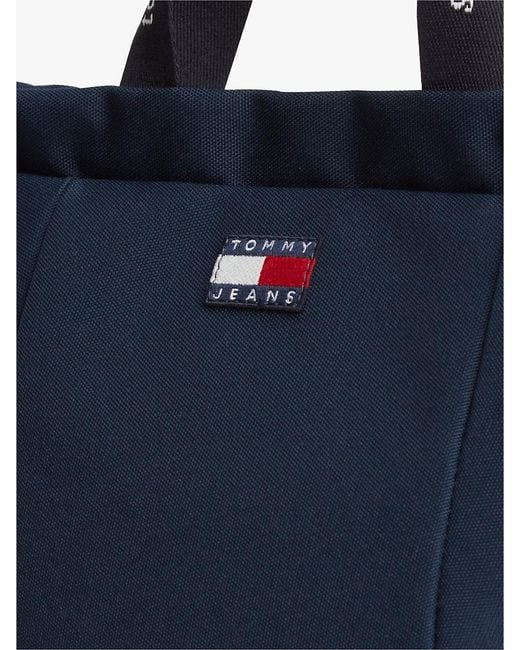 Tommy Hilfiger Blue Essential Repeat Logo Crossbody Tote Bag