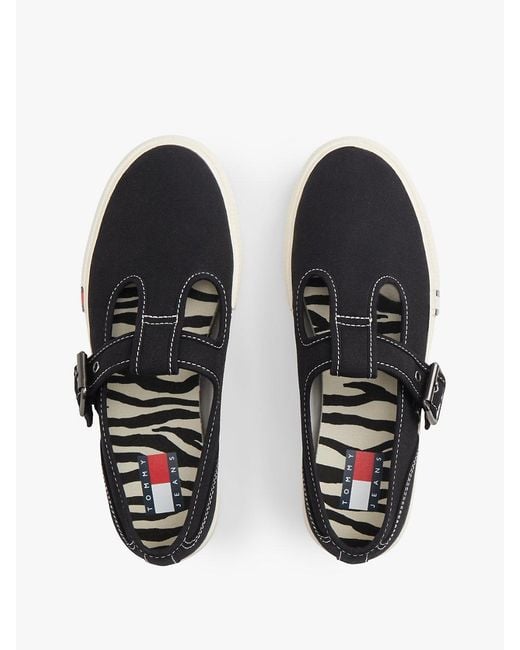 Tommy Hilfiger White Archive Mary Jane Buckle Trainers