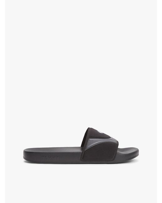 Tommy Hilfiger White Logo Strap Pool Slides for men