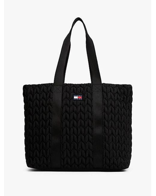 Tommy Hilfiger Black Gesteppte Tote-Bag