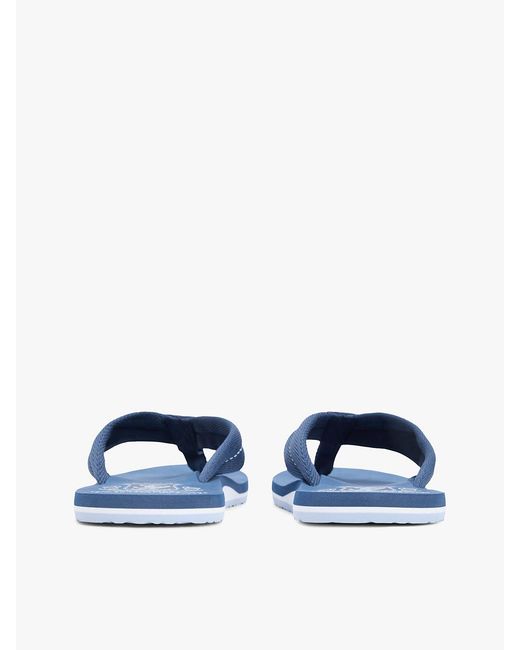Tommy Hilfiger Blue Crest Patch Webbing Strap Flip-flops for men