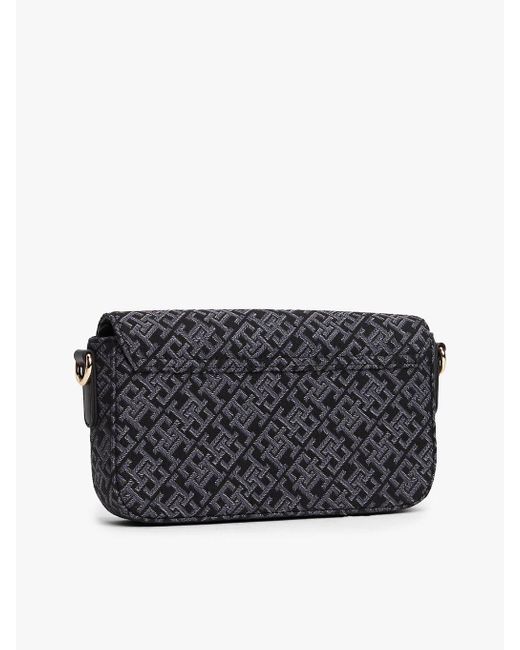 Borsa A Tracolla Hilfiger Icon Jacquard di Tommy Hilfiger in Black