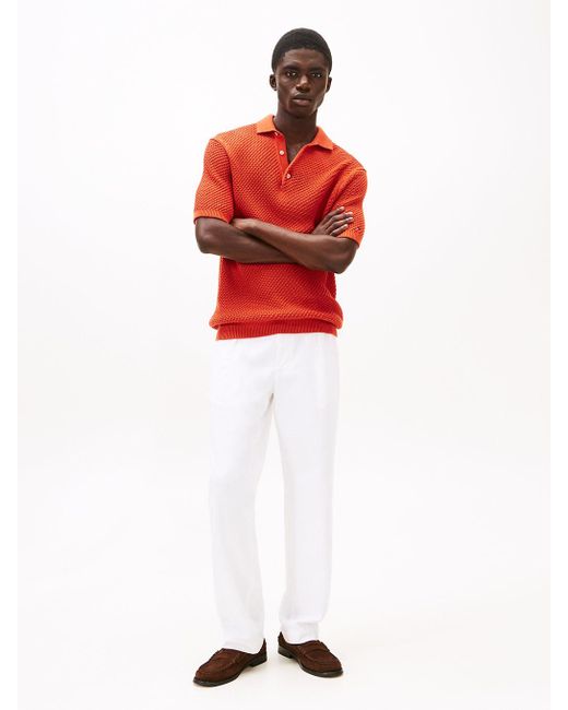 Polo Coupe Standard Smart Casual Tommy Hilfiger pour homme en coloris Red