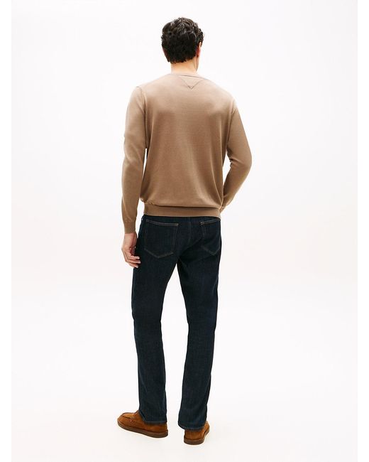 Tommy Hilfiger Natural New York Label Crew Neck Jumper for men