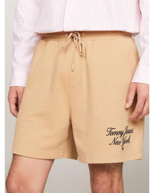 Tommy Hilfiger Natural Prep Script Logo Beach Shorts for men
