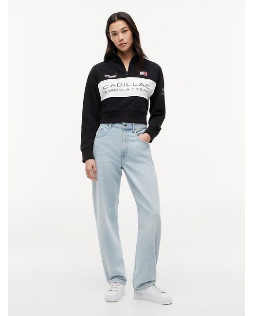 Tommy Hilfiger White Th X Cadillac Formula 1® Team Miami Half-zip Sweatshirt