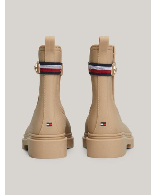 Tommy Hilfiger Stud Rubber Cleat Rain Boots in Natural Lyst UK