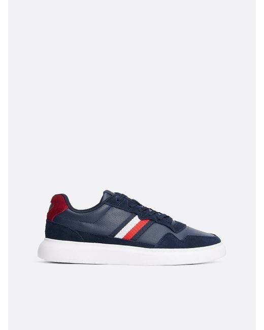 Baskets Légères En Daim À Semelle Cuvette Tommy Hilfiger pour homme en coloris Blue