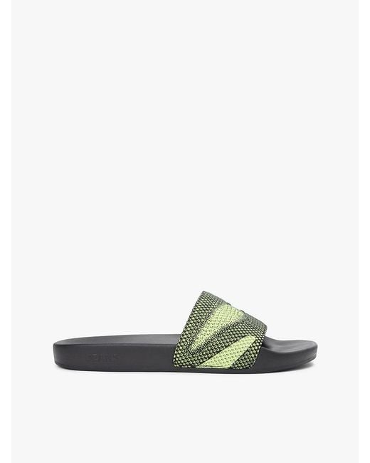 Tommy Hilfiger Green Jacquard Strap Slides for men