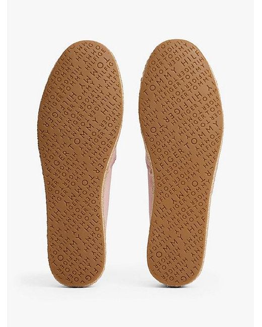 Tommy Hilfiger Pink Espadrille Aus Canvas Mit Flag-Stickerei