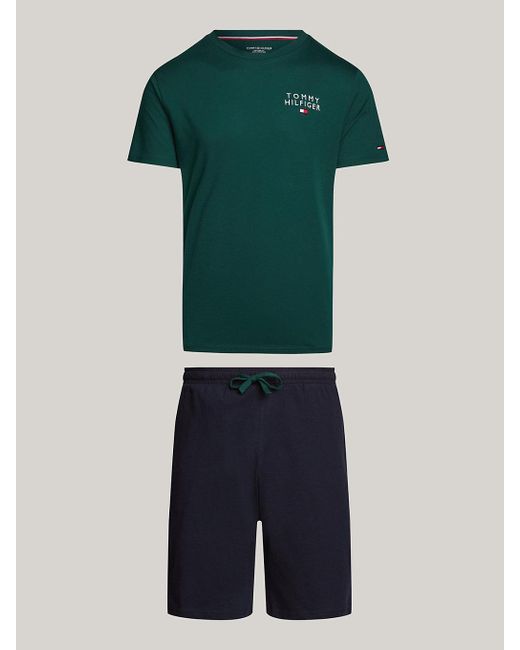 Tommy Hilfiger Multicolor Th Original Drawstring Shorts Pyjama Set for men
