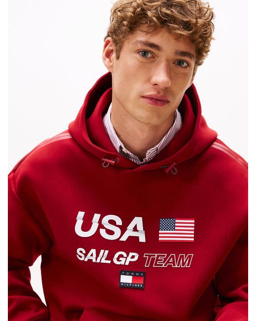 Sweat À Capuche Tommy X U.S. Sail Gp Team Tommy Hilfiger pour homme en coloris Red