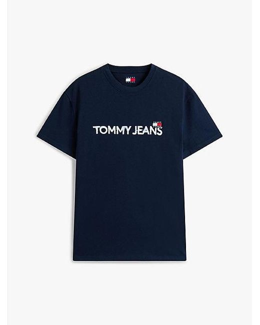 Tommy Hilfiger T-Shirt Met Ronde Hals En Tommy-Badge in het Blue voor heren