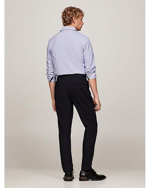 Pantalón formal de corte slim en tejido liso Tommy Hilfiger de