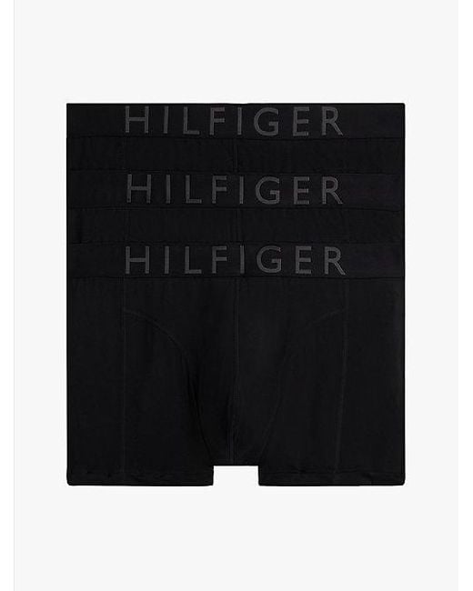 Tommy Hilfiger Set Van 3 Microvezel Boxershorts Met Logotaille in het Black voor heren