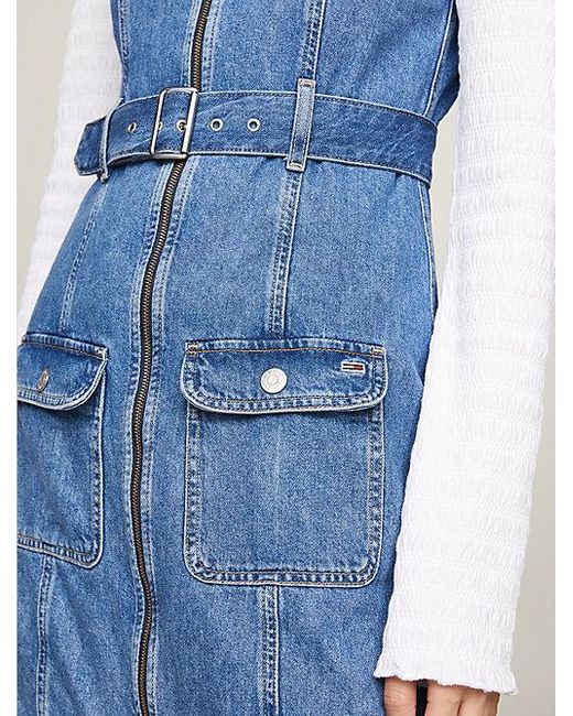 Tommy Hilfiger Blue Bodycon-Jeanskleid mit Reißverschluss
