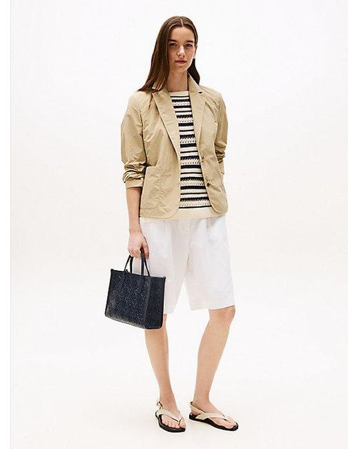 Tommy Hilfiger Blue City Tote-Bag Mit Th-Monogramm-Design