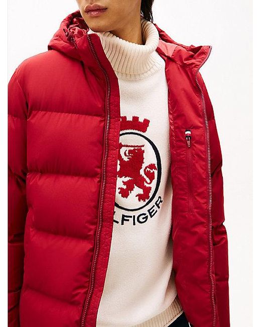 Tommy Hilfiger Wasserabweisende Puffer-Jacke Mit Daunen in Red für Herren