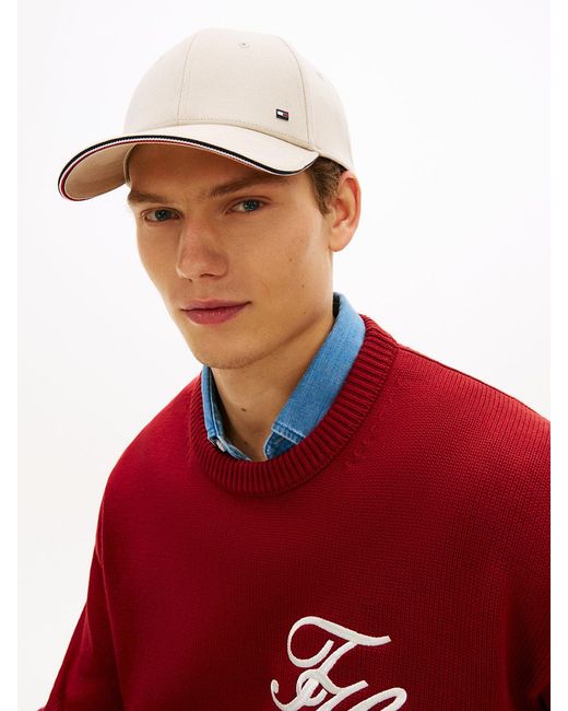 Tommy Hilfiger Natural Corporate Signature Tape Baseball Cap for men