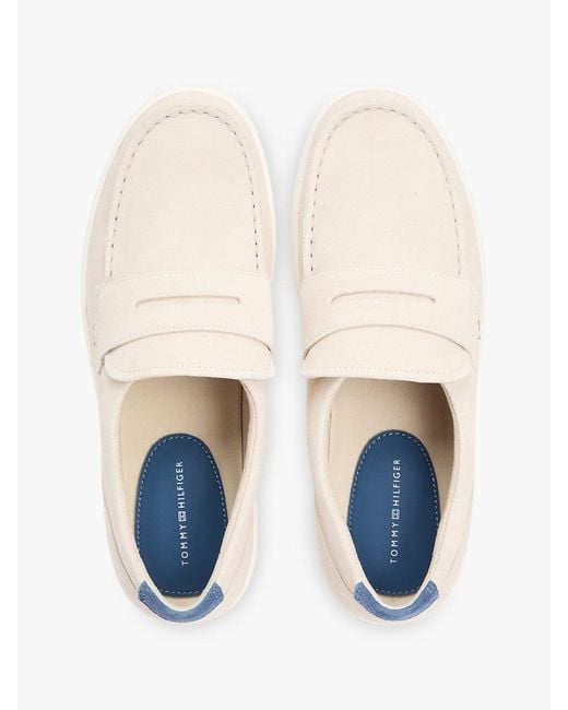 Tommy Hilfiger Natural Lightweight Suede Hybrid Loafers for men