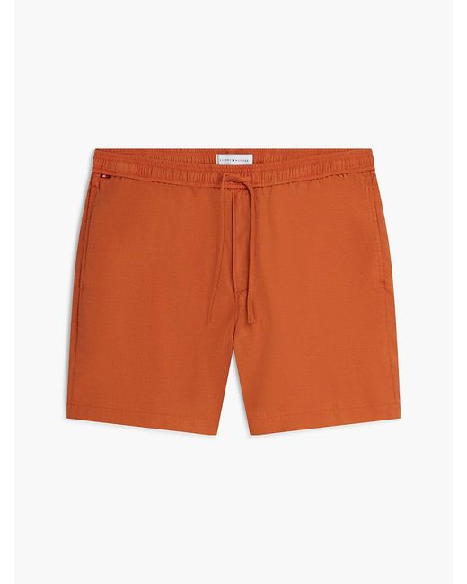 Tommy Hilfiger Orange Dover Washed Regular Fit Shorts for men