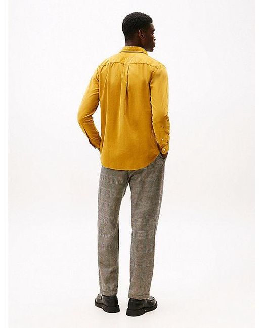 Tommy Hilfiger Regular Fit Corduroy Overhemd Met Vlag in het Metallic voor heren
