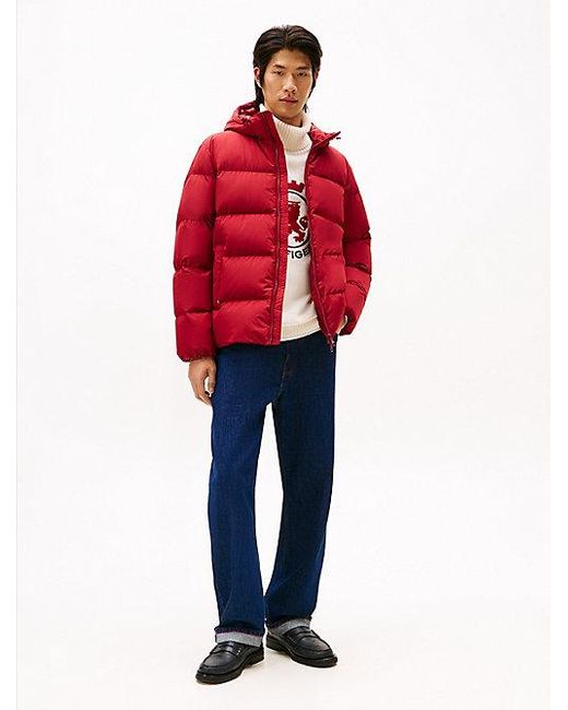 Tommy Hilfiger Wasserabweisende Puffer-Jacke Mit Daunen in Red für Herren