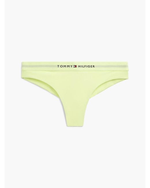 Tommy Hilfiger Yellow Original Logo Brazilian Bikini Bottoms