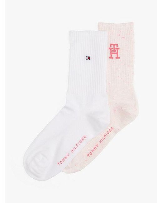 Tommy Hilfiger Set Van 2 Paar Sokken Met Th-Monogram in het Pink
