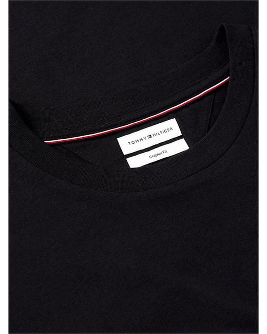 Tommy Hilfiger Blue Logo Jersey Crew Neck T-Shirt for men