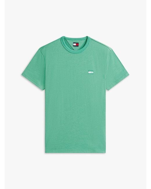 Tommy Hilfiger Green Tommy Badge Jersey Crew Neck T-Shirt for men
