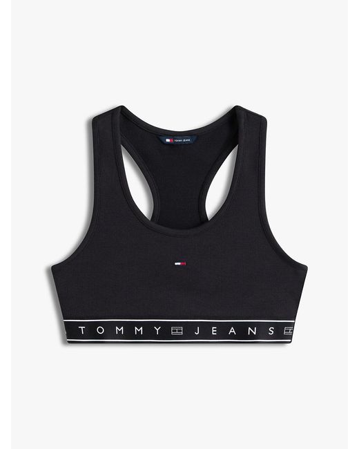 Tommy Hilfiger Blue Racerback Slim Cropped Bra Top