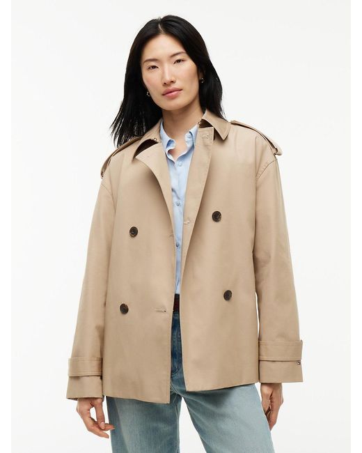 Tommy Hilfiger Natural Water Repellent Relaxed Short Trench Coat