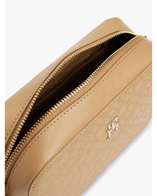 Petit Sac Bandoulière À Monogramme Th Tommy Hilfiger en coloris Natural