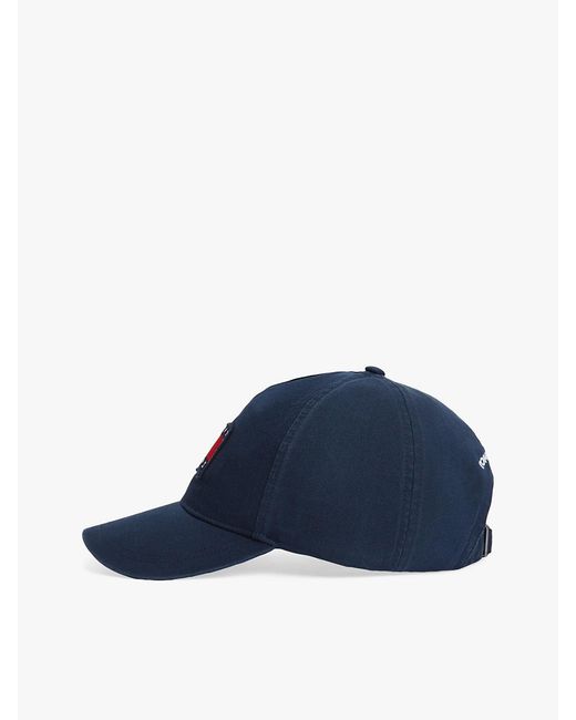 Tommy Hilfiger Blue Wavy Logo Washed Twill Baseball Cap for men