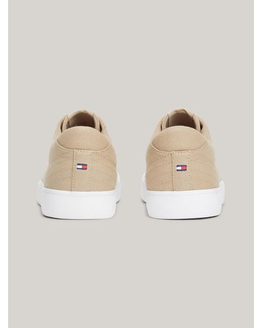 Tommy Hilfiger Natural Essential Canvas Lace-up Trainers for men