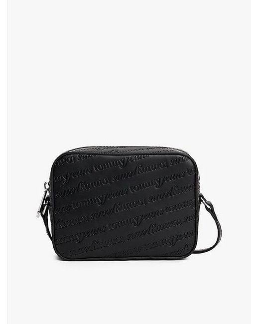 Bolso Cartera Con Logo En Bajo Relieve Tommy Hilfiger de color Black