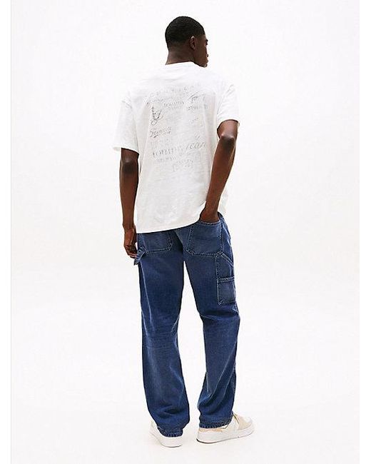 Camiseta Amplia Con Logos Tommy Hilfiger de hombre de color White