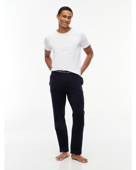 Tommy Hilfiger Blue Logo Waistband Trousers for men