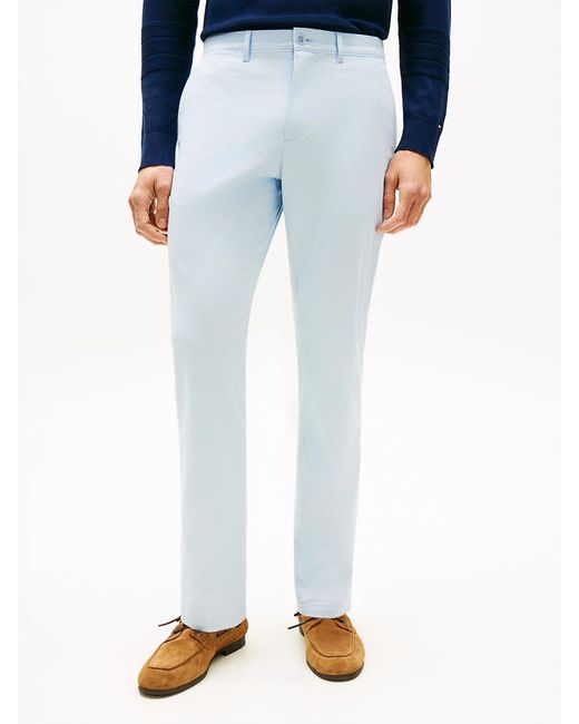 Tommy Hilfiger Blue Harlem Tapered Leg Twill Chinos for men